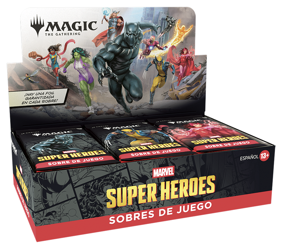 Caja de Sobres de Juego Marvel Super Heroes (Español)